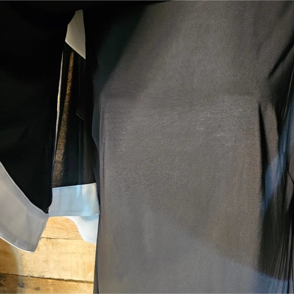 Chaps women's black dress with built in cape size medium - Picture 8 of 13